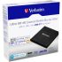 Verbatim Ultra HD 4K External Slimline Blu-ray Writer, BD-R/RE Support/6x BD Write/8x DVD Write, USB 3.1 / USB-C
